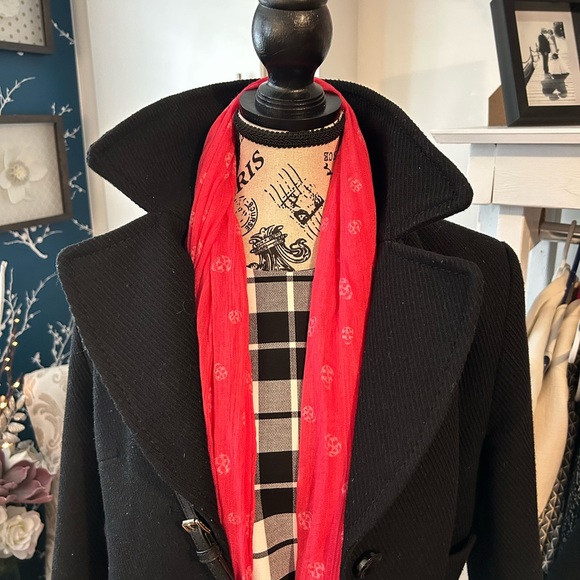 H&M Jackets & Blazers - STUNNING Black peacoat size 12